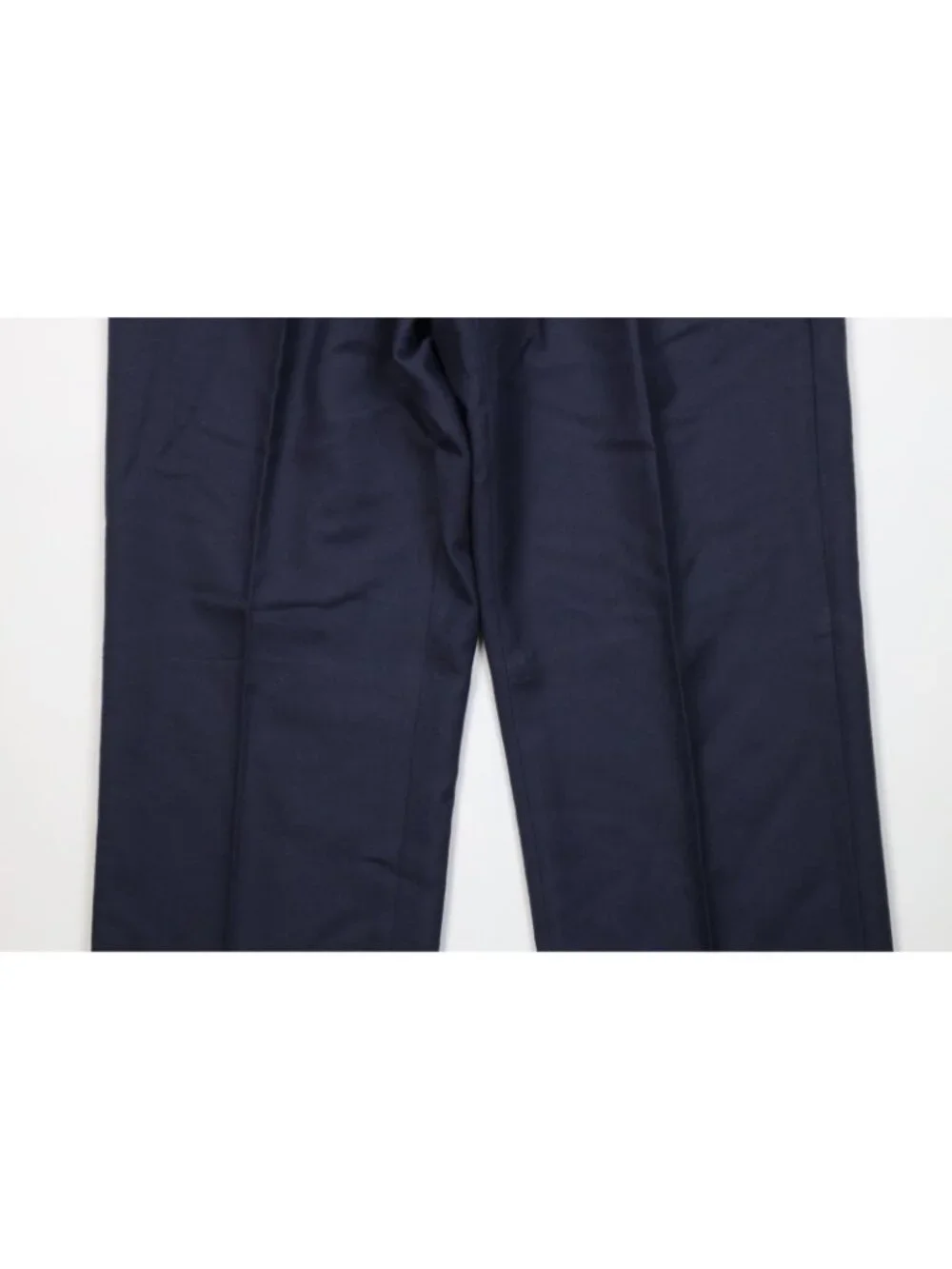 Vtg 90s Streetwear Mens 44L 2 Piece Heavy Wool Suit Wedding Wide Leg 38x31 Blue